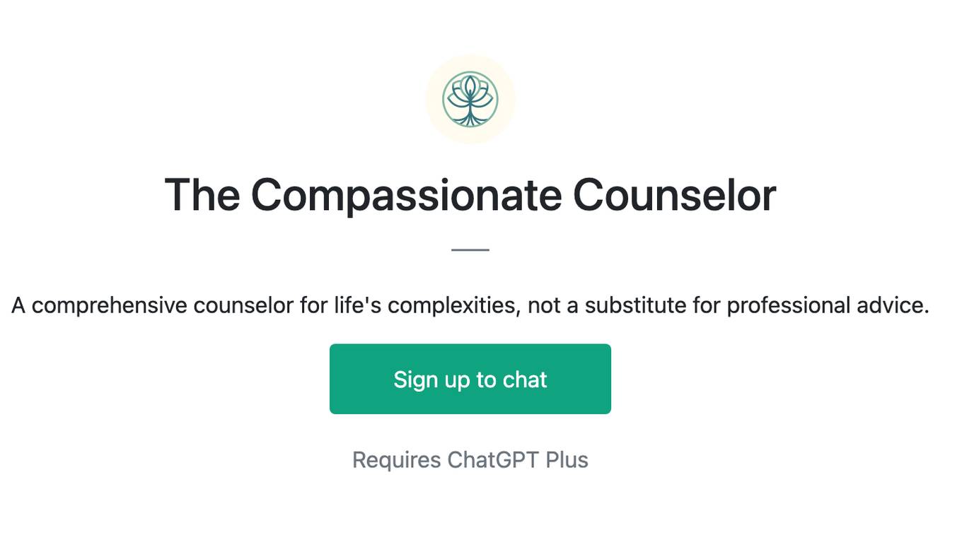 The Compassionate Counselor Screenshot