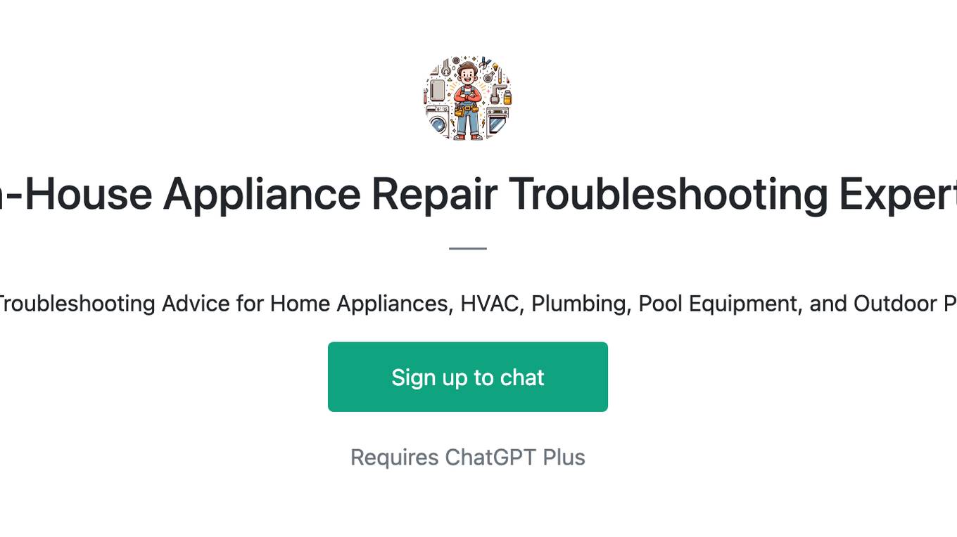 In-House Appliance Repair Troubleshooting Expert Screenshot