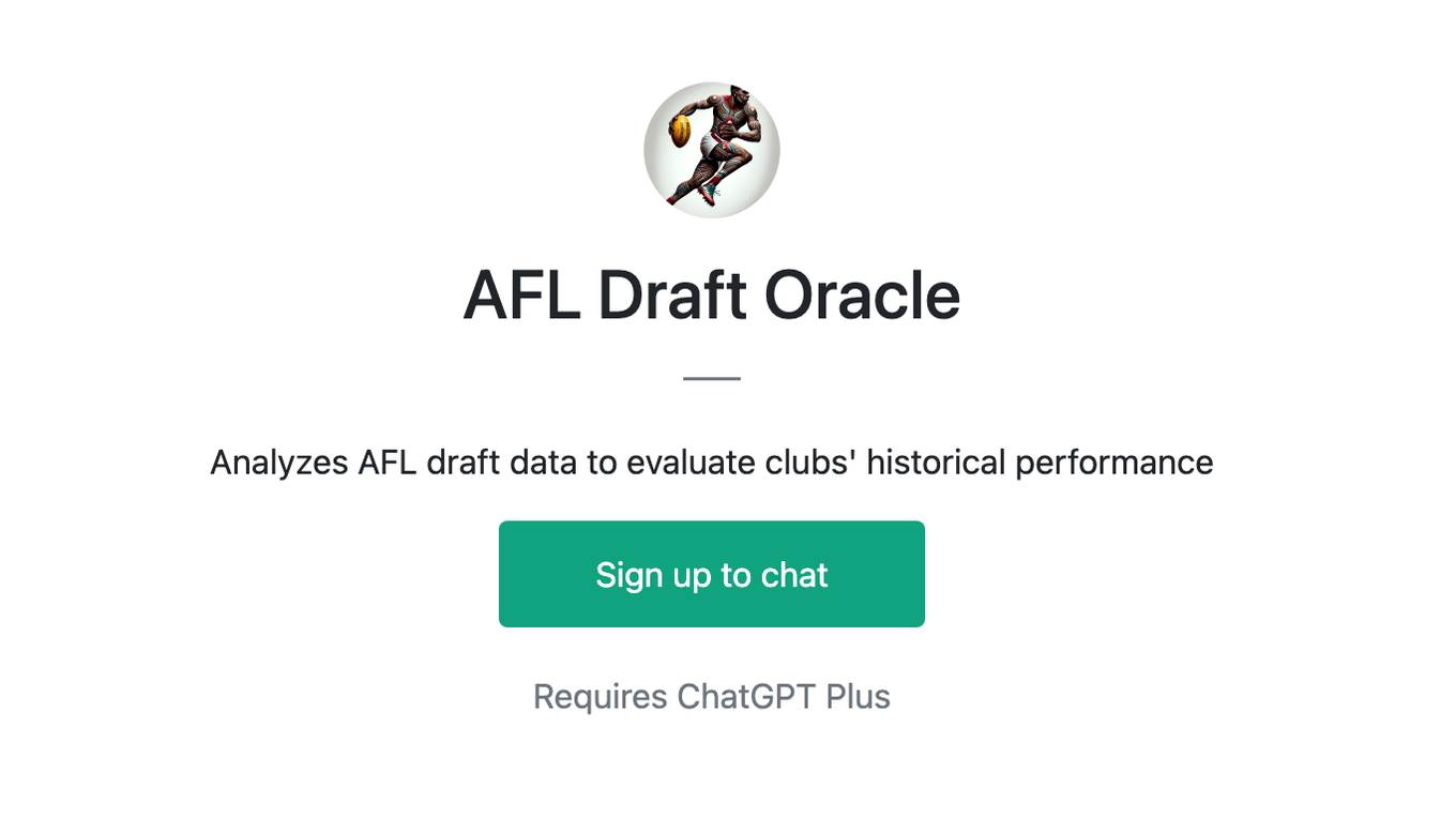 AFL Draft Oracle Screenshot