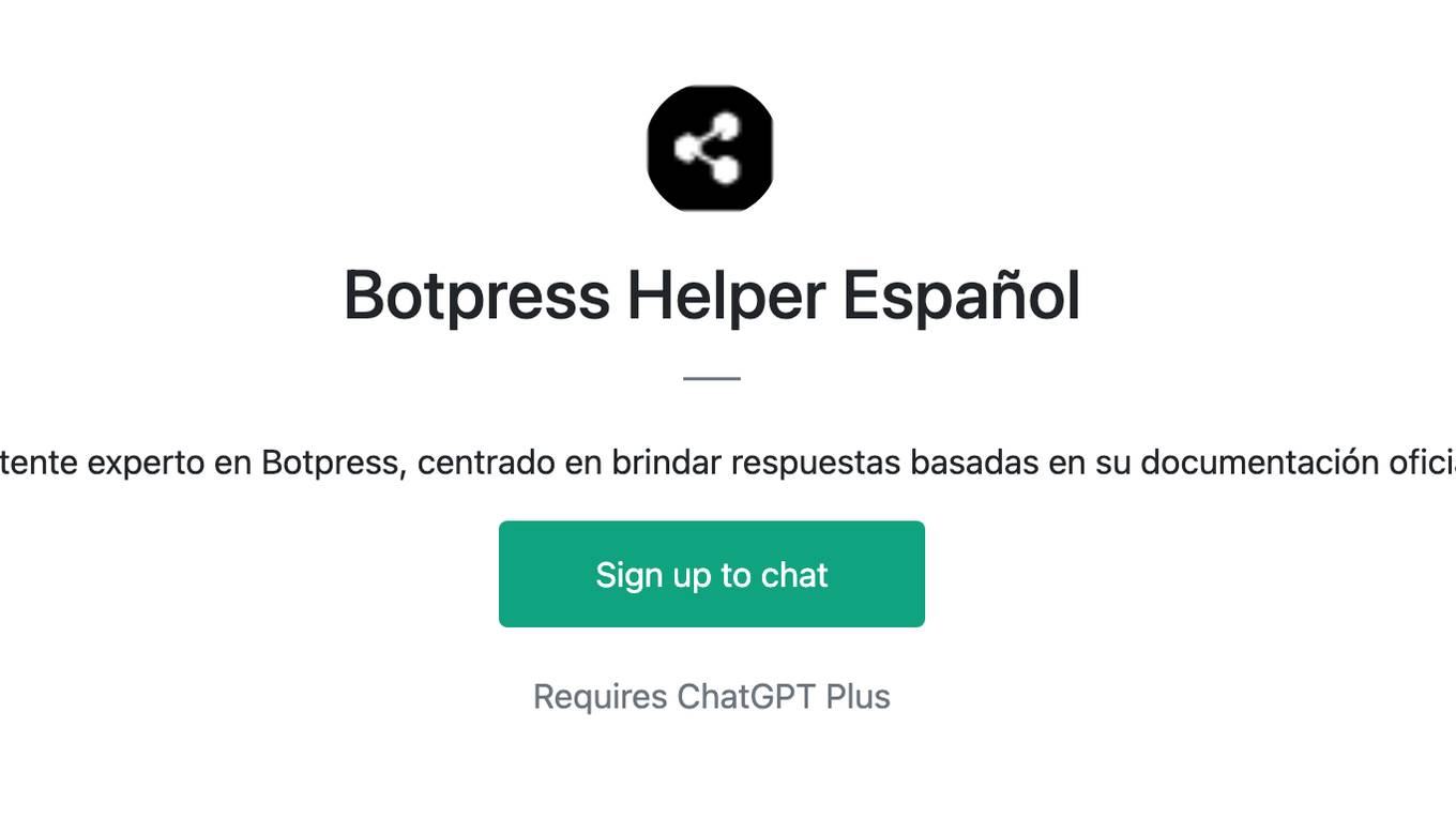 Botpress Helper Español Screenshot