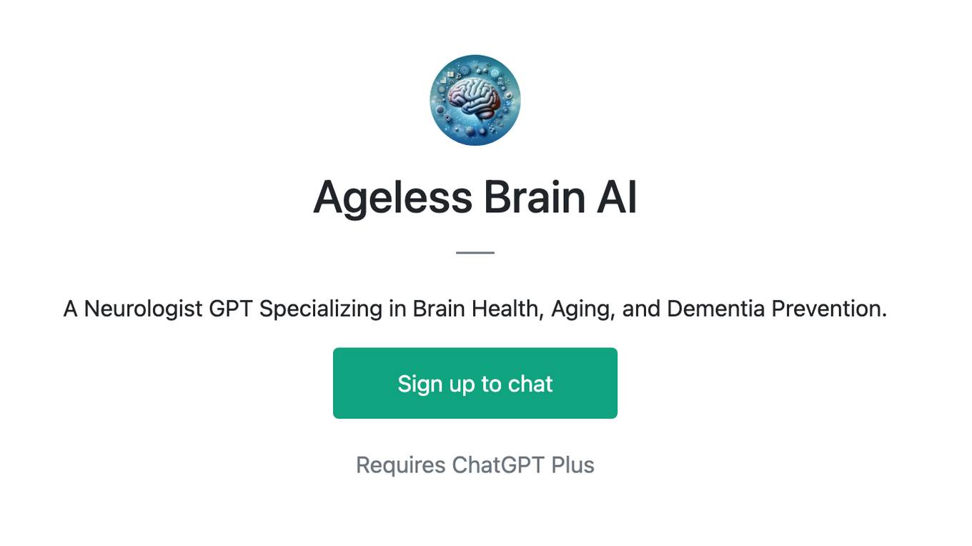 Ageless Brain AI Screenshot