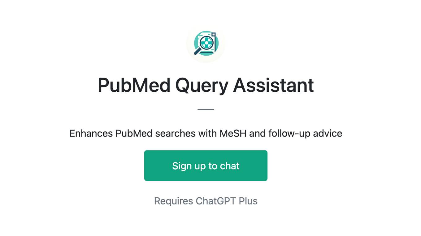 PubMed Query Assistant Screenshot