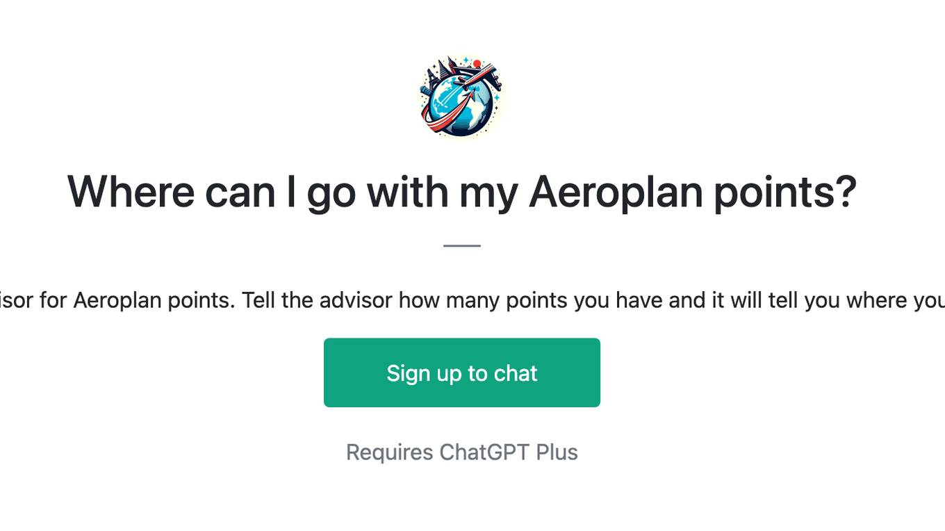 Where can I go with my Aeroplan points? Screenshot