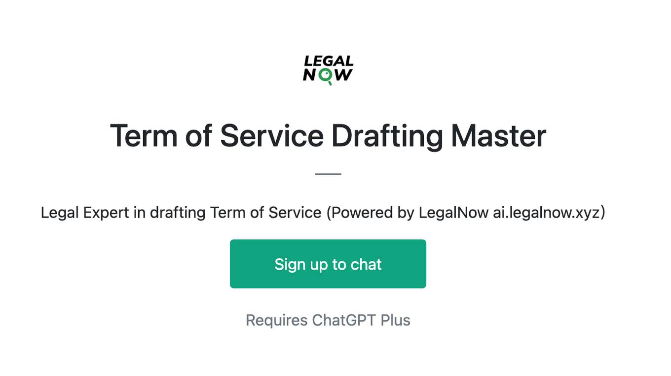 Term of Service Drafting Master Screenshot