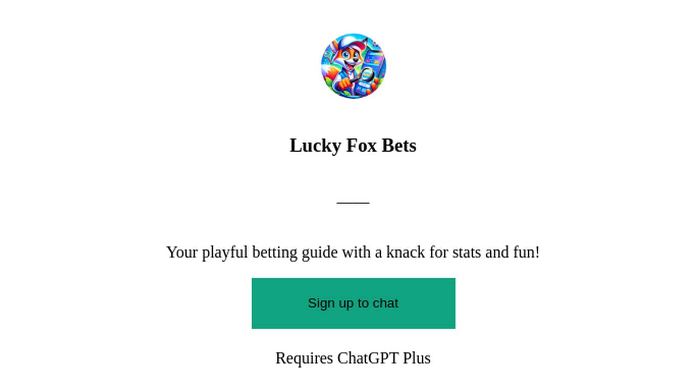 Lucky Fox Bets Screenshot