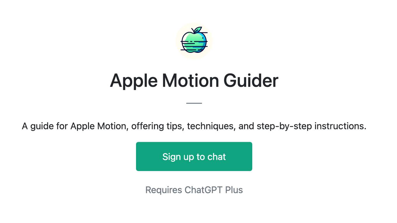 Apple Motion Guider Screenshot