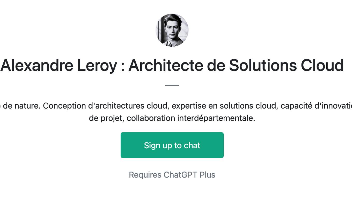 Alexandre Leroy : Architecte de Solutions Cloud Screenshot