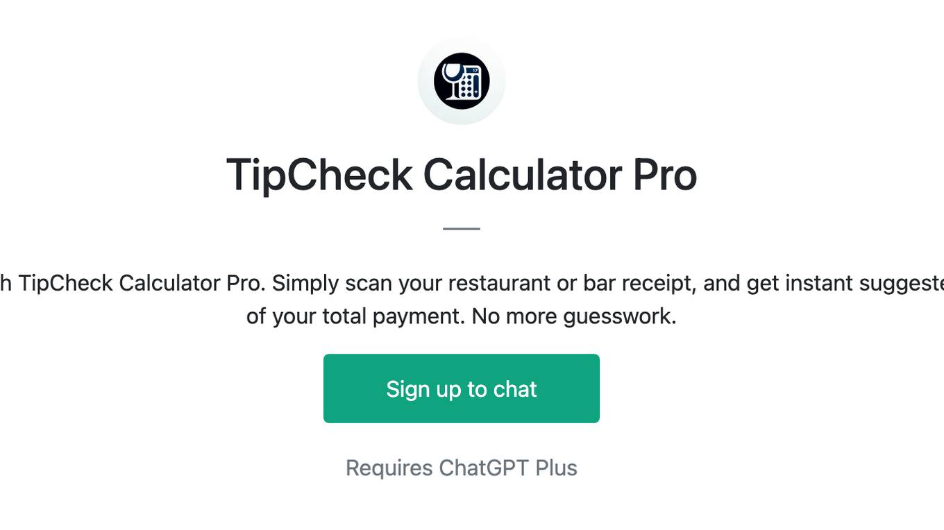 TipCheck Calculator Pro Screenshot