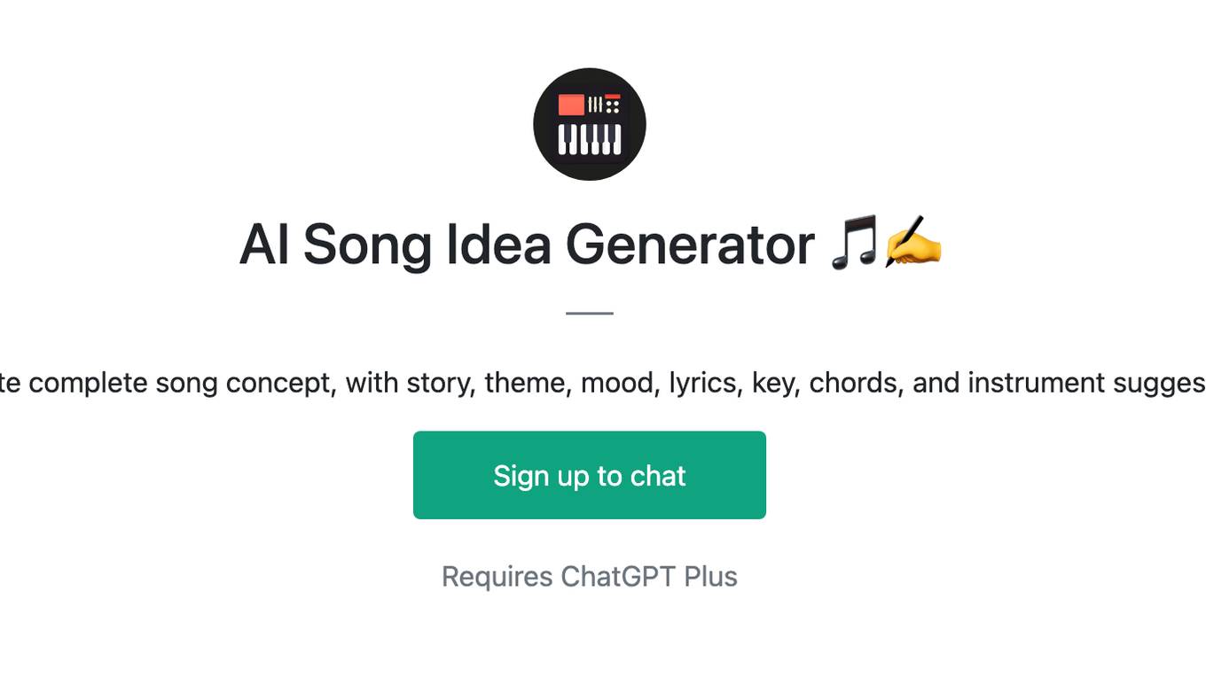 AI Song Idea Generator 🎵✍️ Screenshot