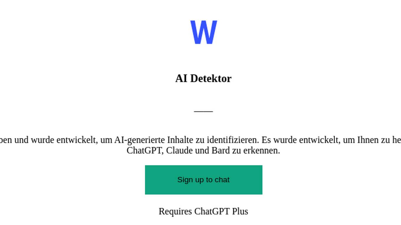 AI Detektor Screenshot