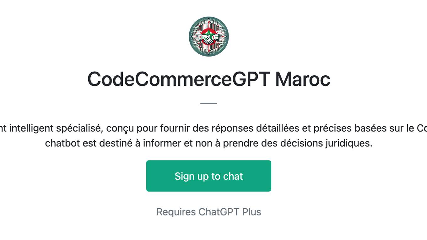 CodeCommerceGPT Maroc Screenshot