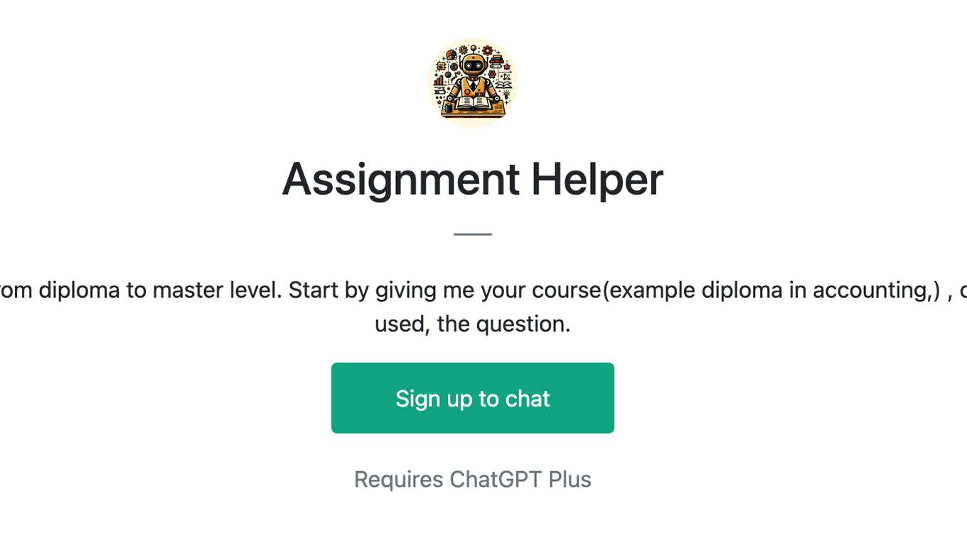 Assignment Helper Screenshot