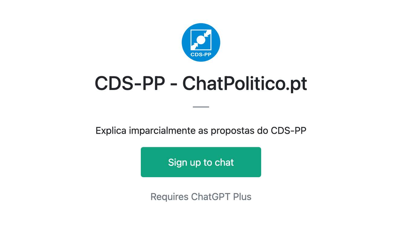 CDS-PP - ChatPolitico.pt Screenshot