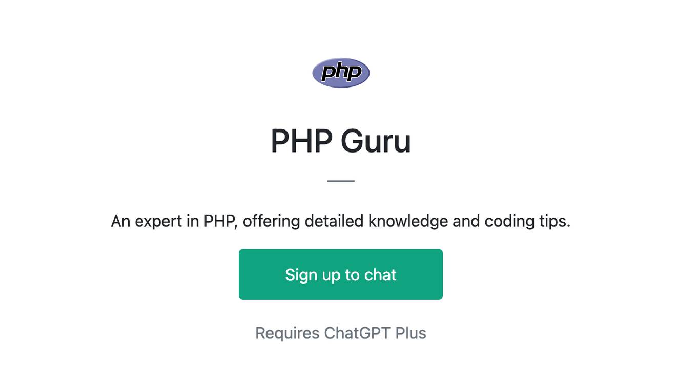 PHP Guru Screenshot