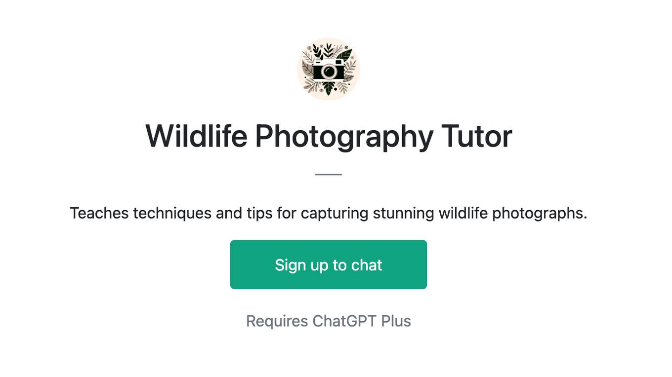 Wildlife Photography Tutor Screenshot