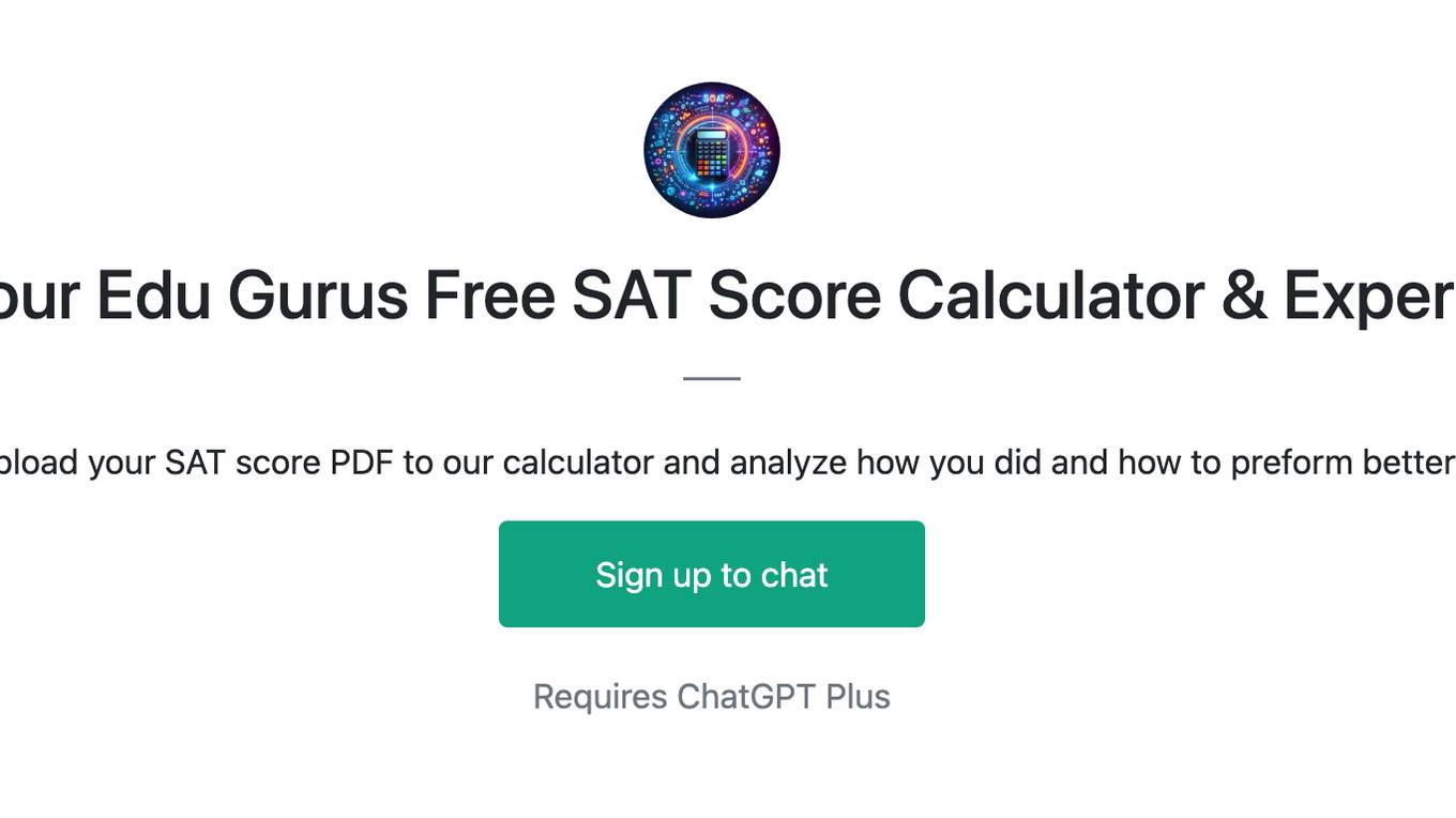 Your Edu Gurus Free SAT Score Calculator & Expert Screenshot