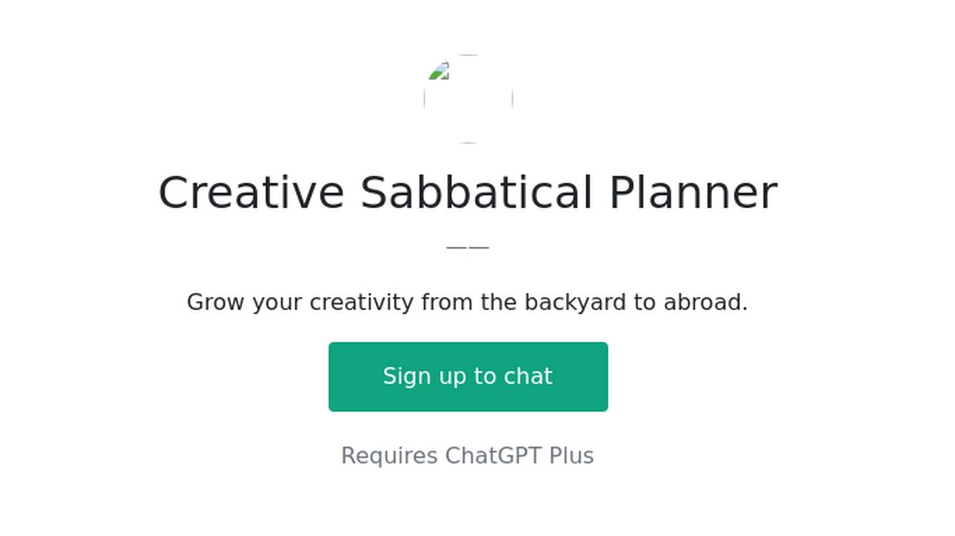 Creative Sabbatical Planner Screenshot