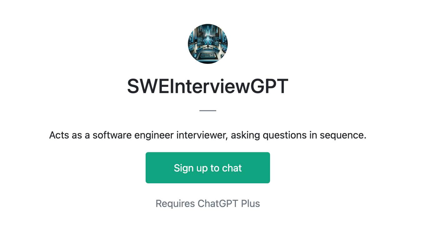 SWEInterviewGPT Screenshot