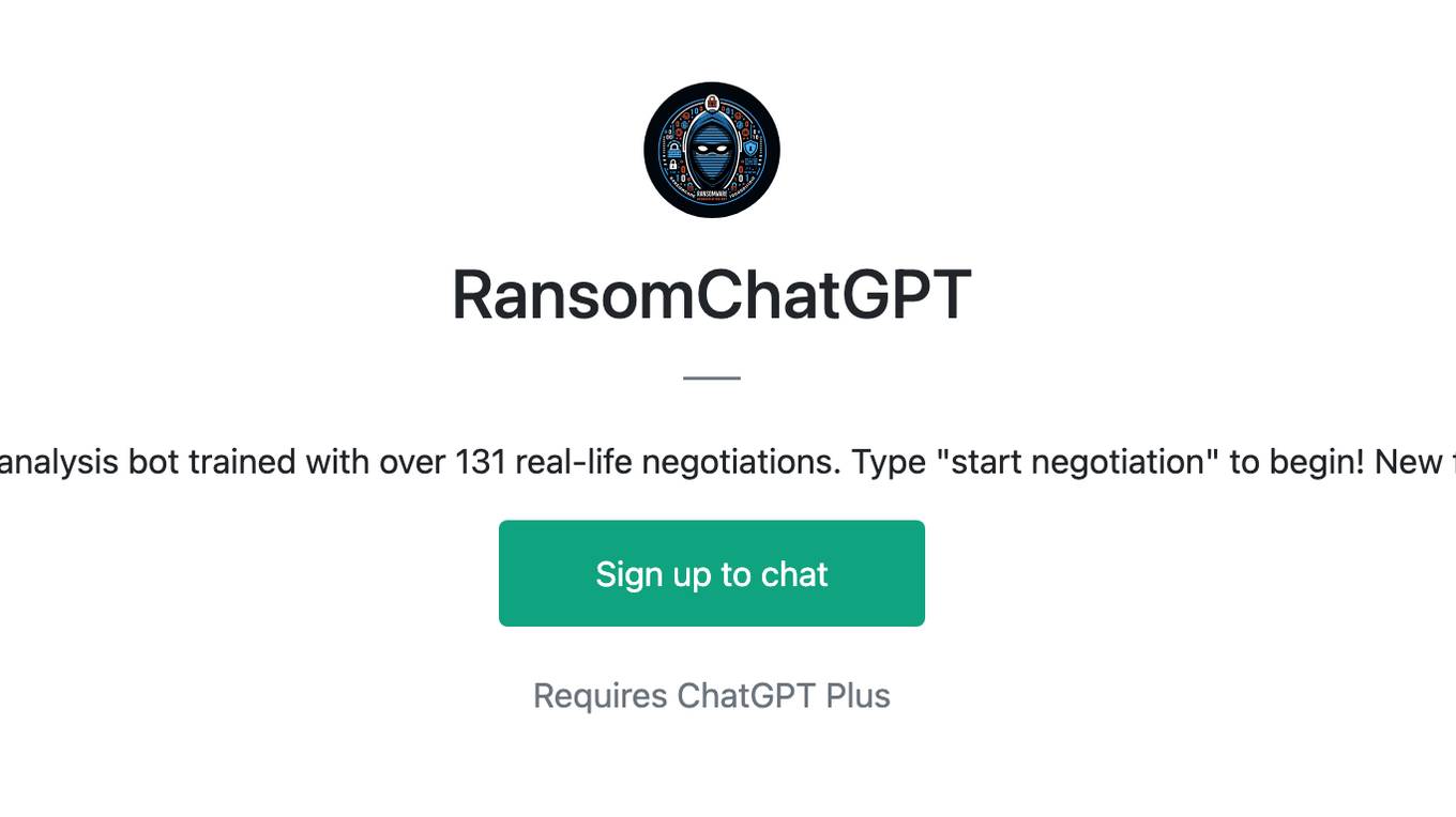 RansomChatGPT Screenshot