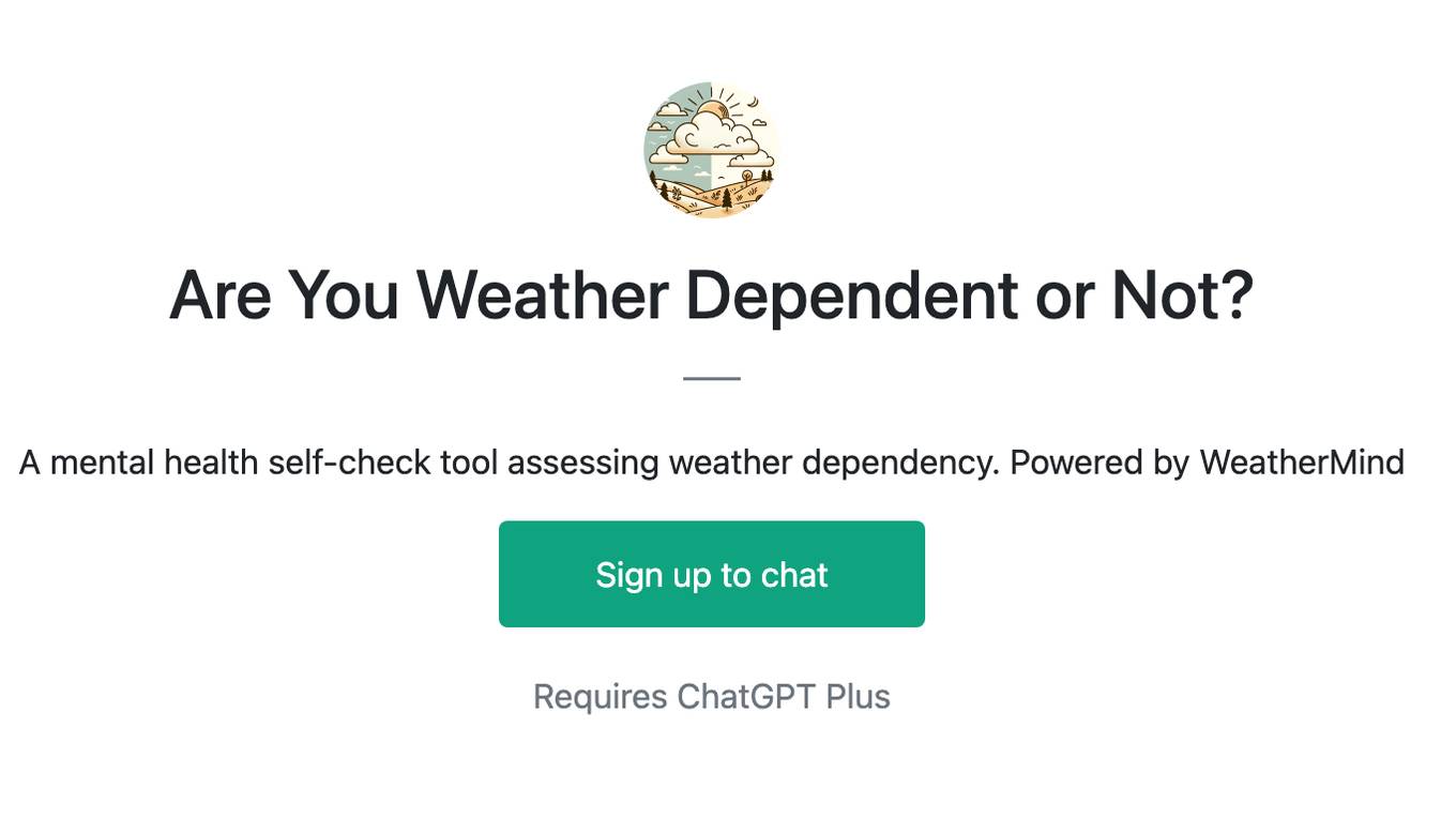 Are You Weather Dependent or Not? Screenshot