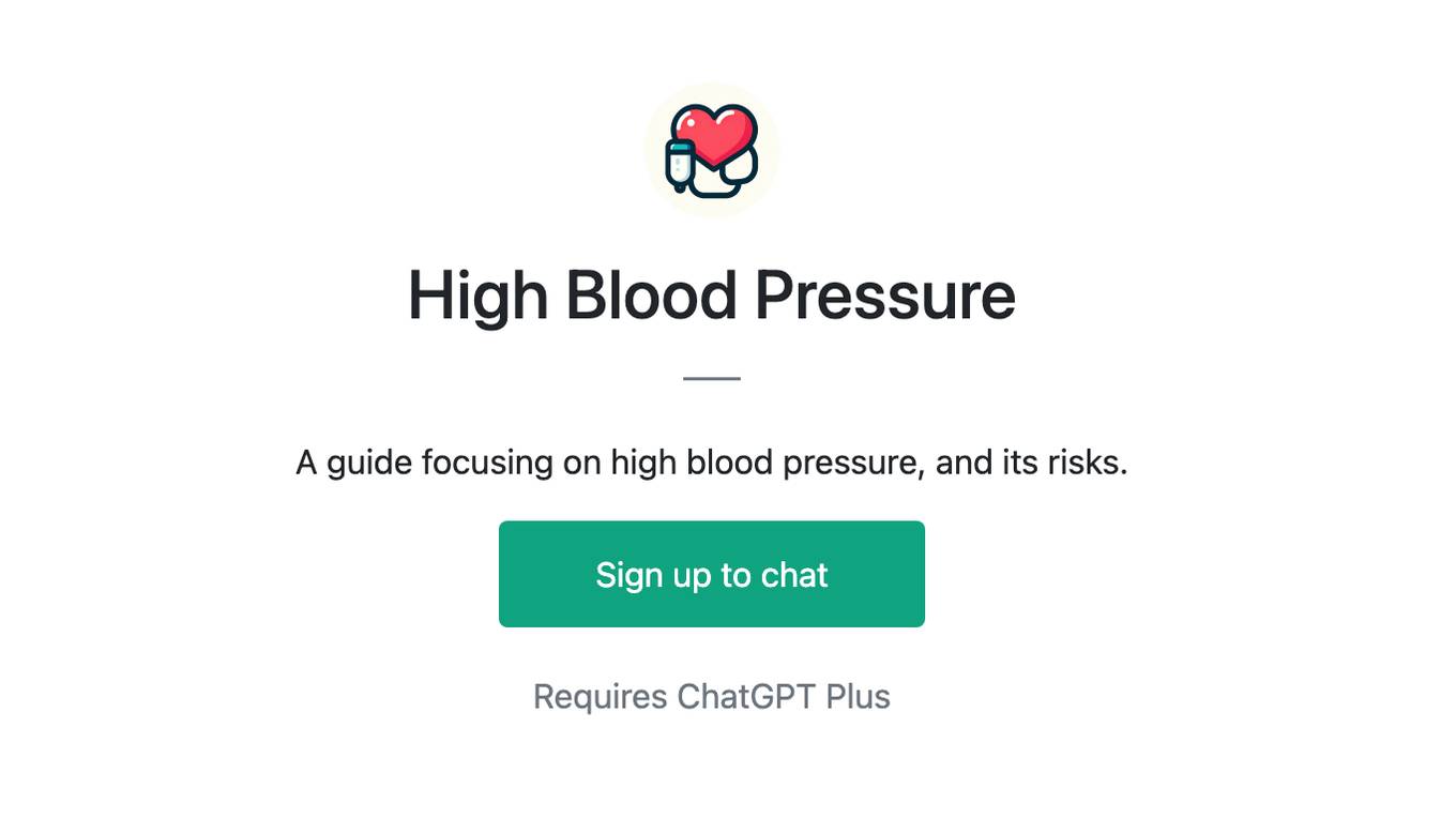 High Blood Pressure Screenshot