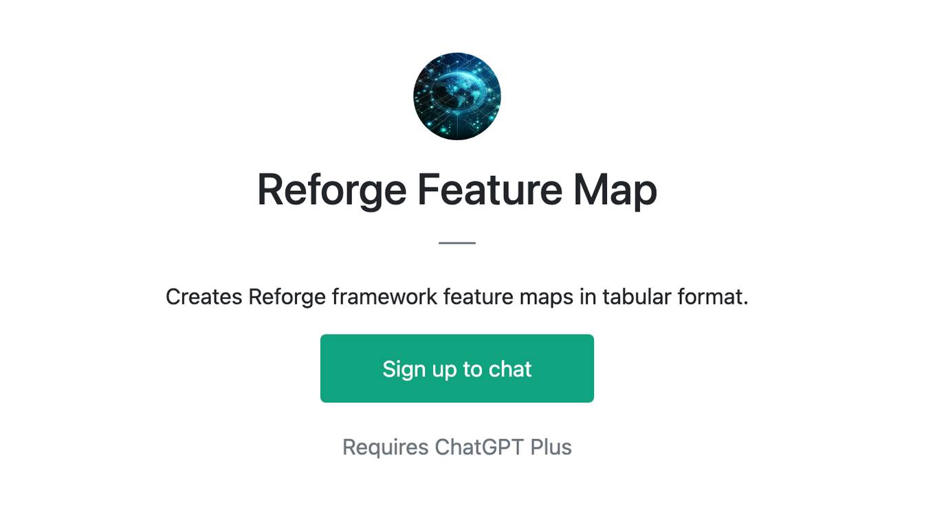 Reforge Feature Map Screenshot