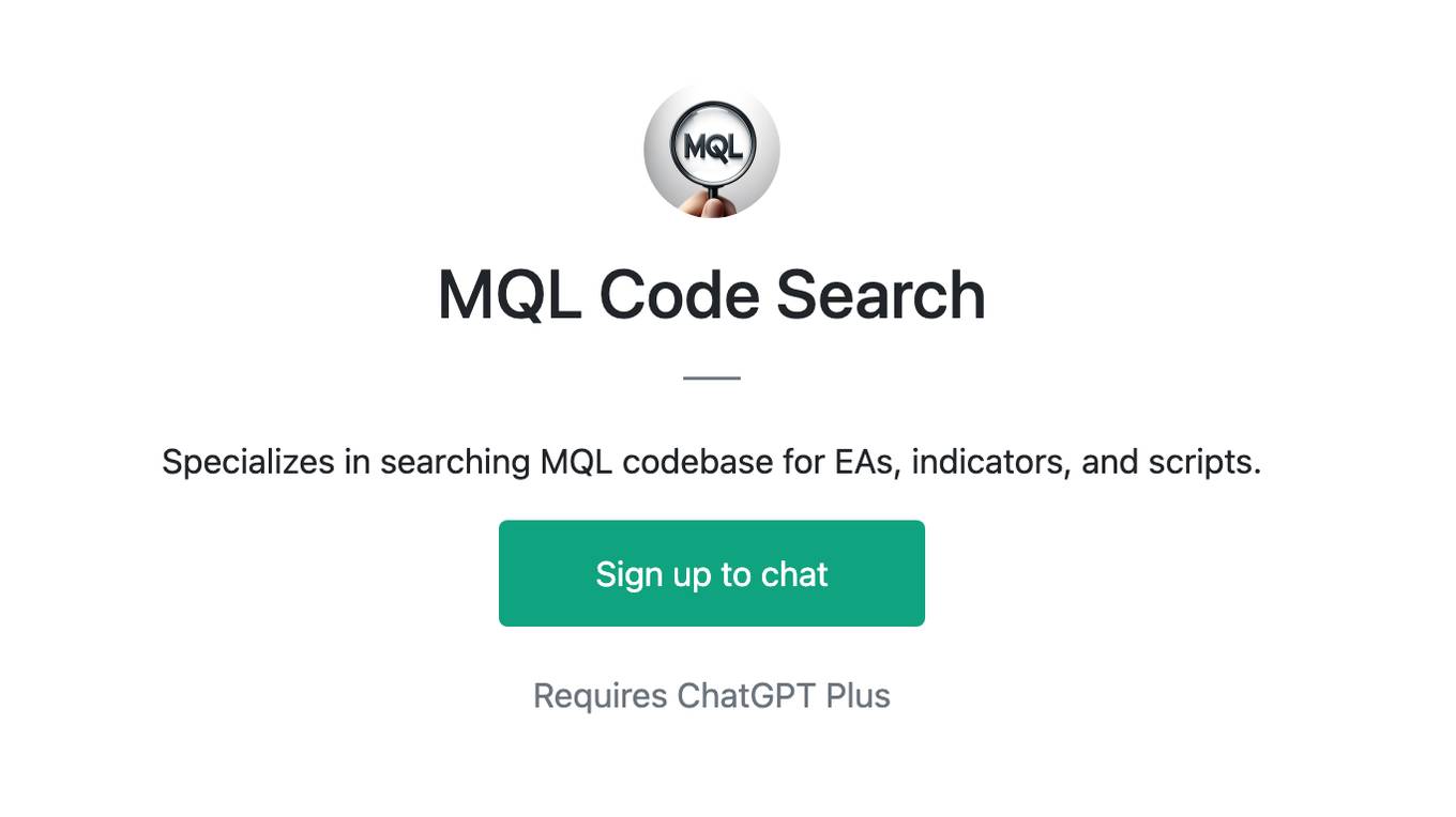 MQL Code Search Screenshot