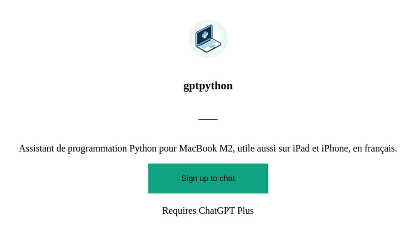 gptpython Screenshot