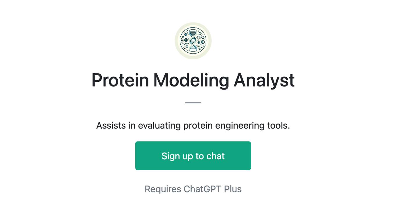 Protein Modeling Analyst Screenshot