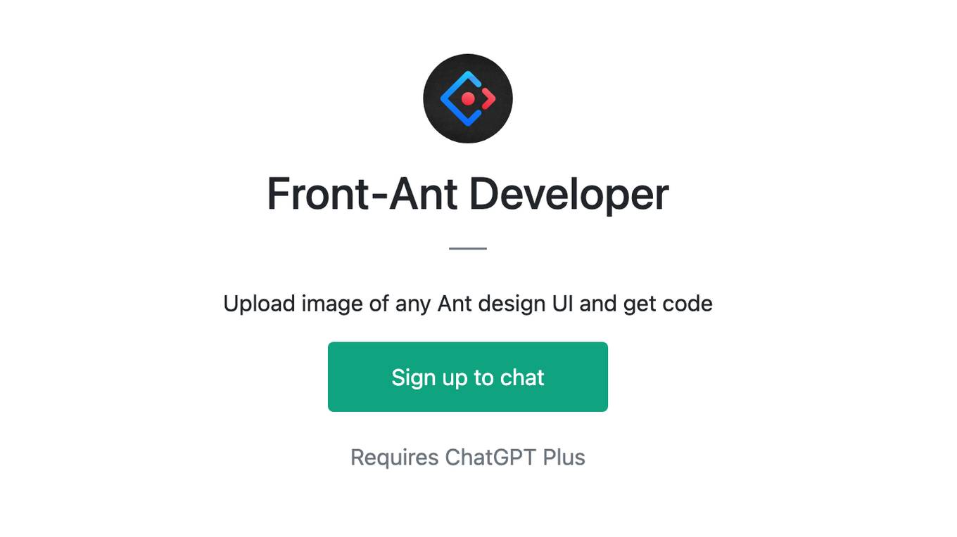 Front-Ant Developer Screenshot