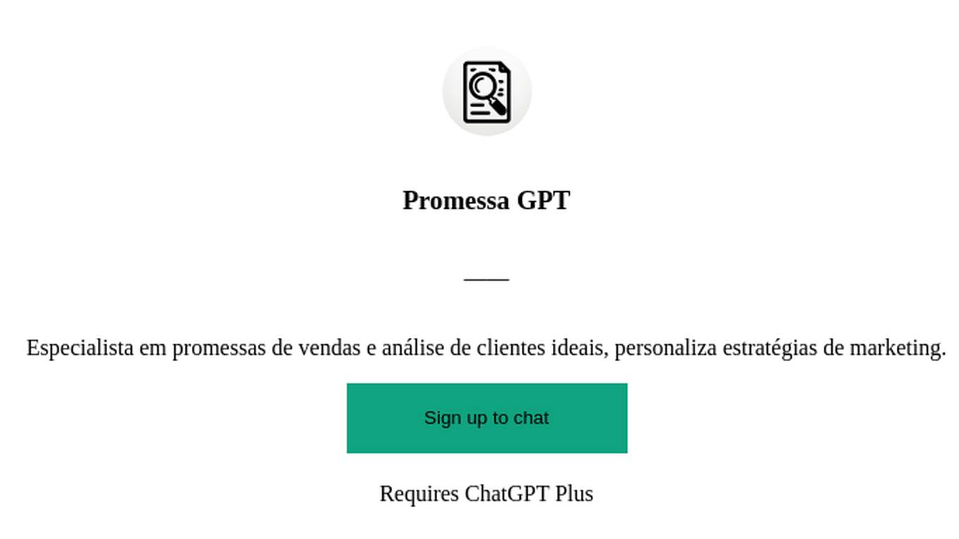 Promessa GPT Screenshot