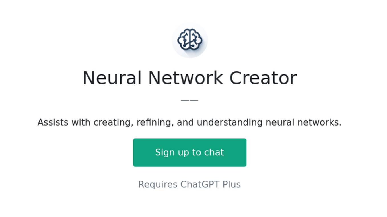 Neural Network Creator Screenshot