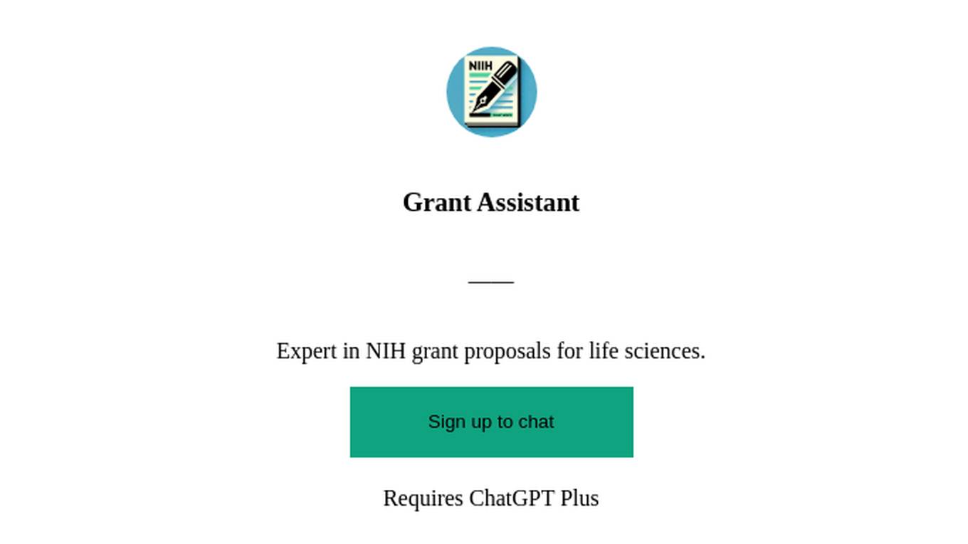 Grant Assistant Screenshot