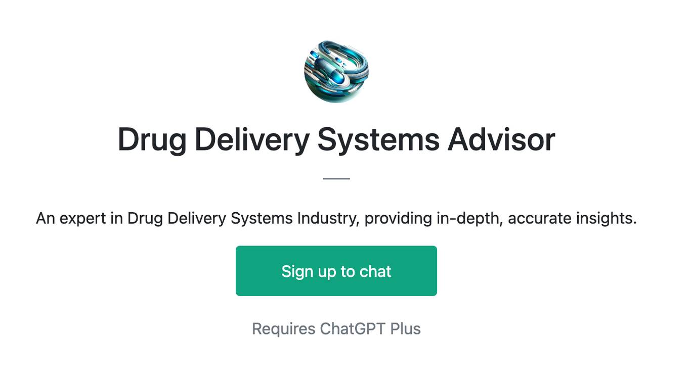 Drug Delivery Systems Advisor Screenshot