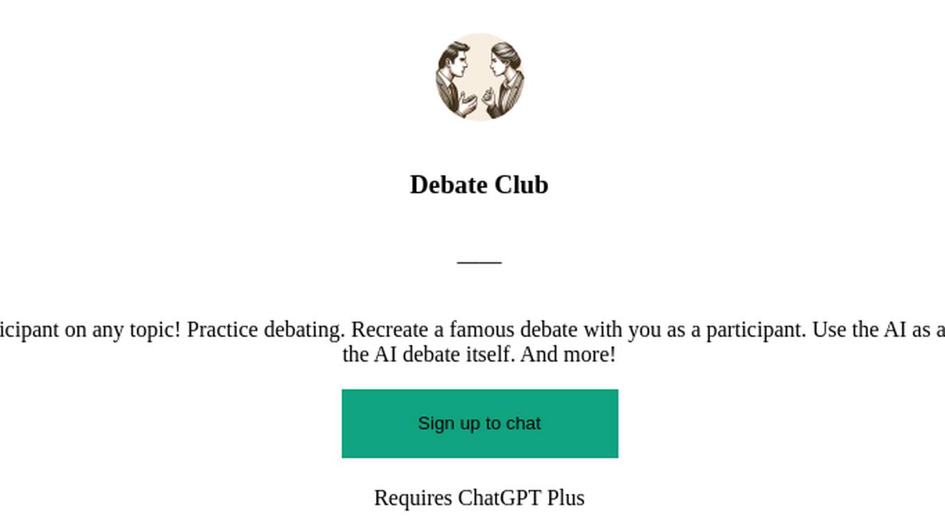 Debate Club Screenshot