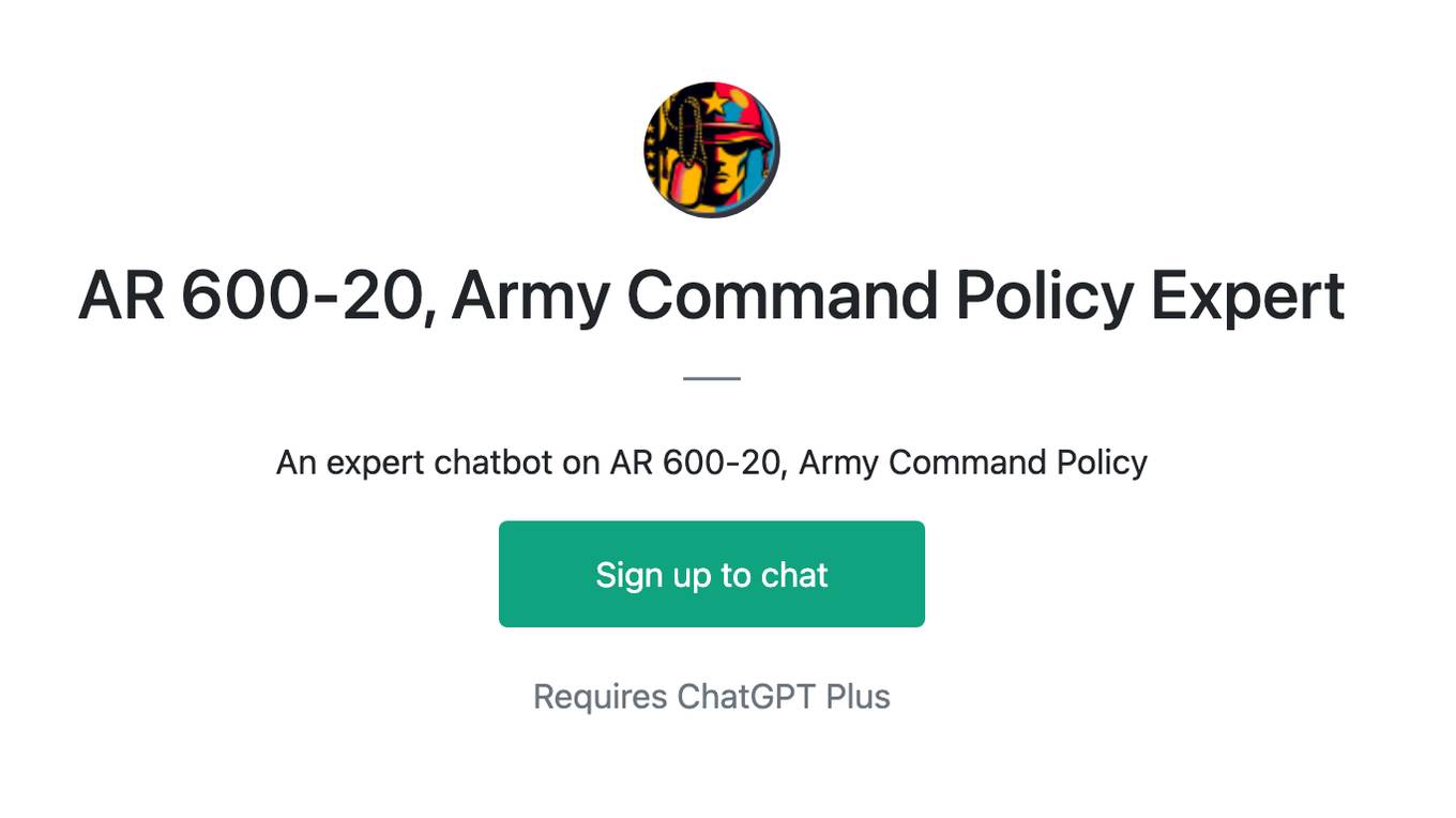 AR 600-20, Army Command Policy Expert Screenshot