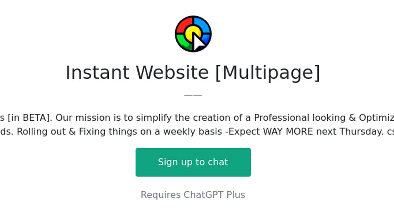 Instant Website [Multipage] Screenshot