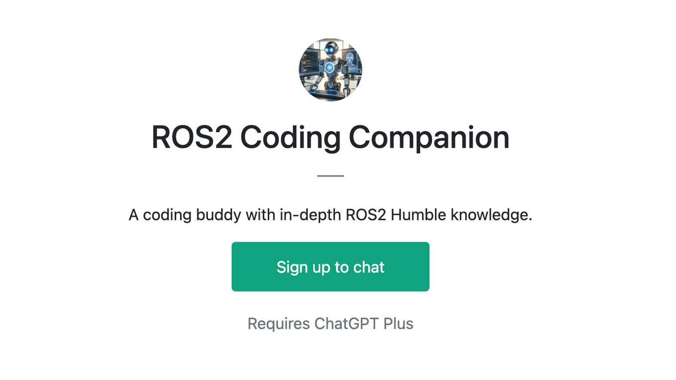 ROS2 Coding Companion Screenshot