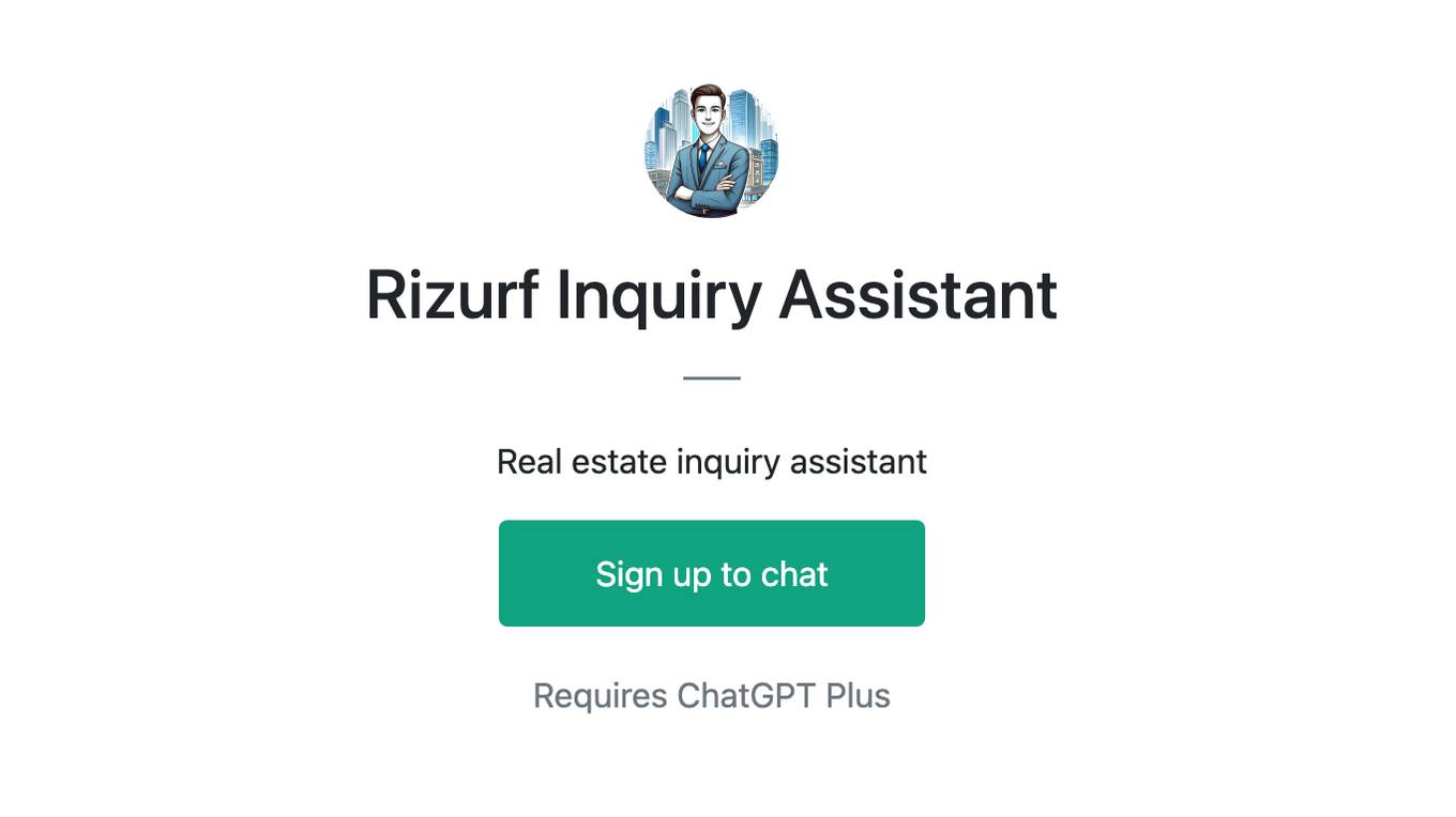 Rizurf Inquiry Assistant Screenshot