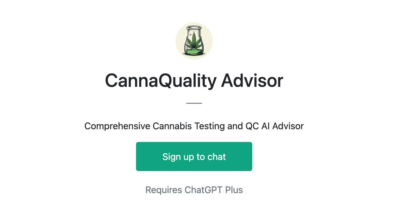 CannaQuality Advisor Screenshot