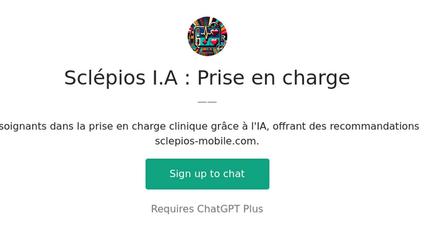 Sclépios I.A : Prise en charge Screenshot