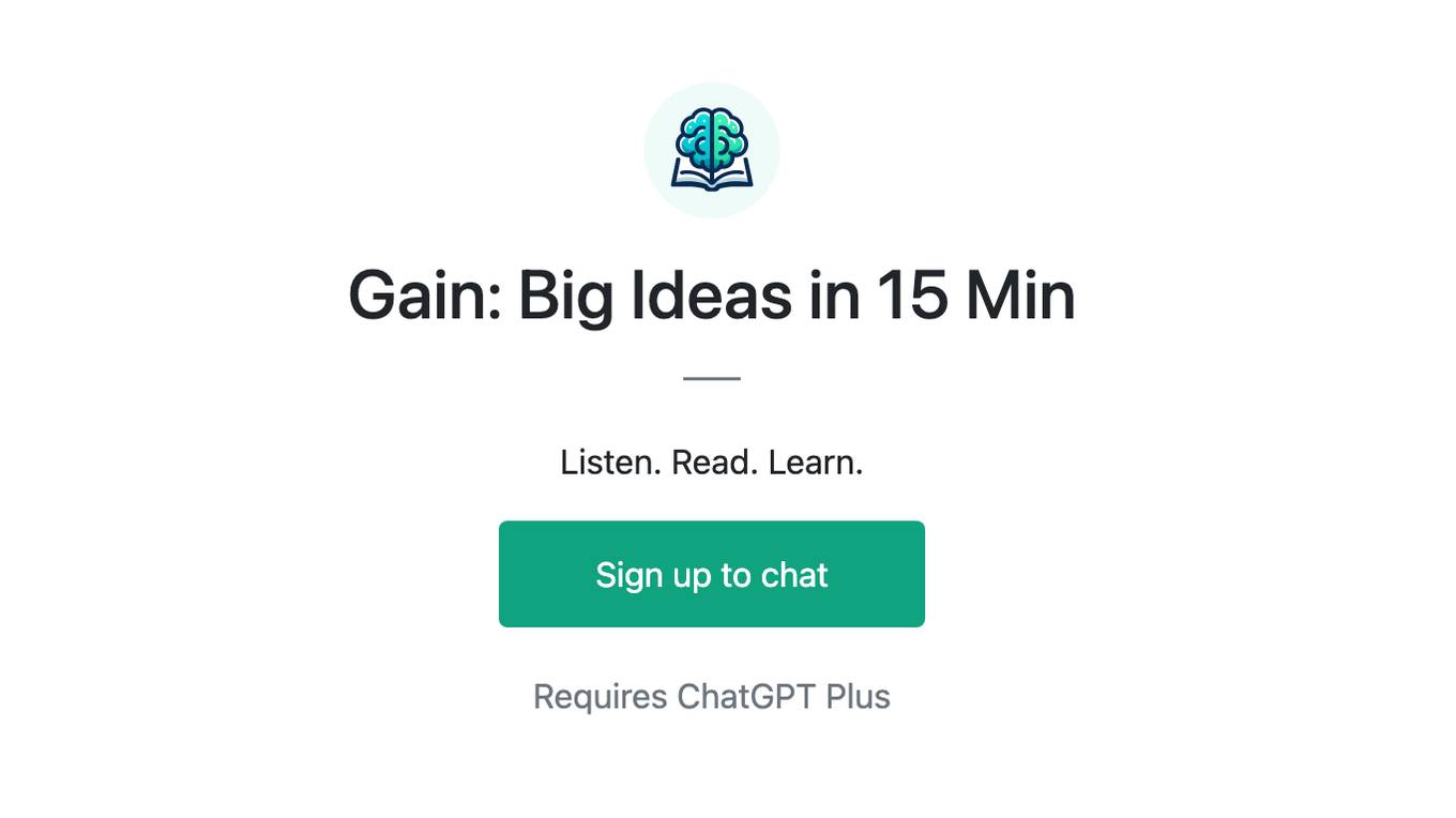 Gain: Big Ideas in 15 Min Screenshot