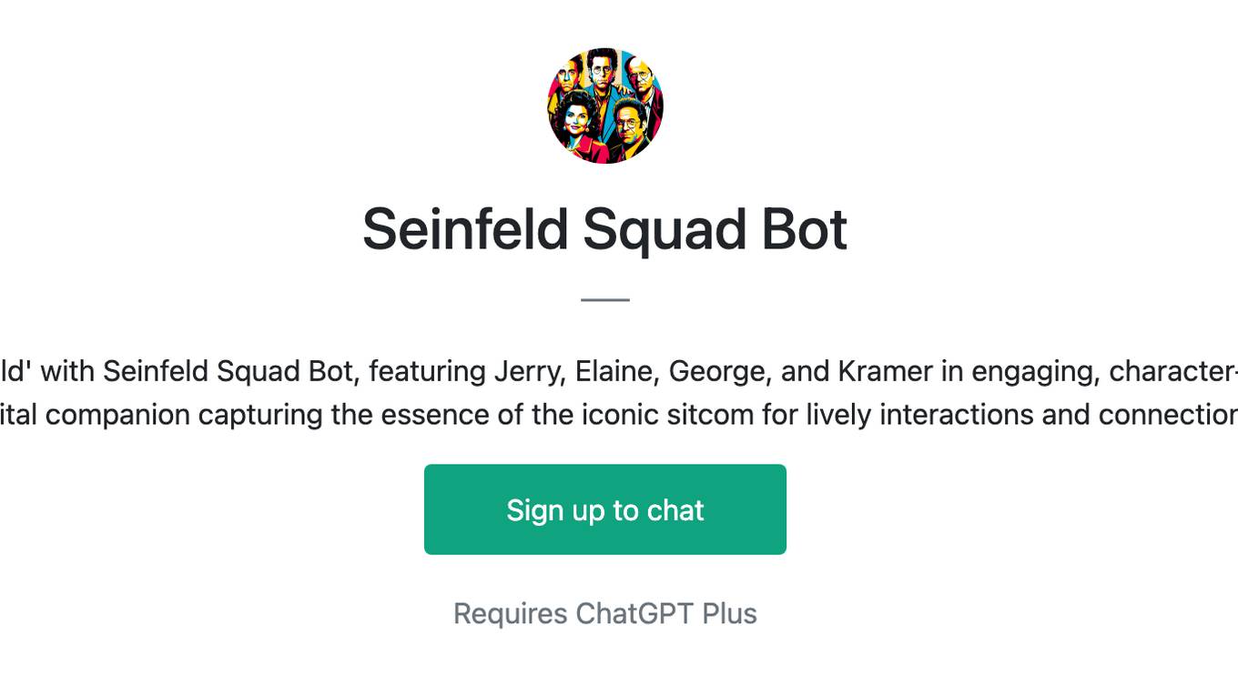 Seinfeld Squad Bot Screenshot