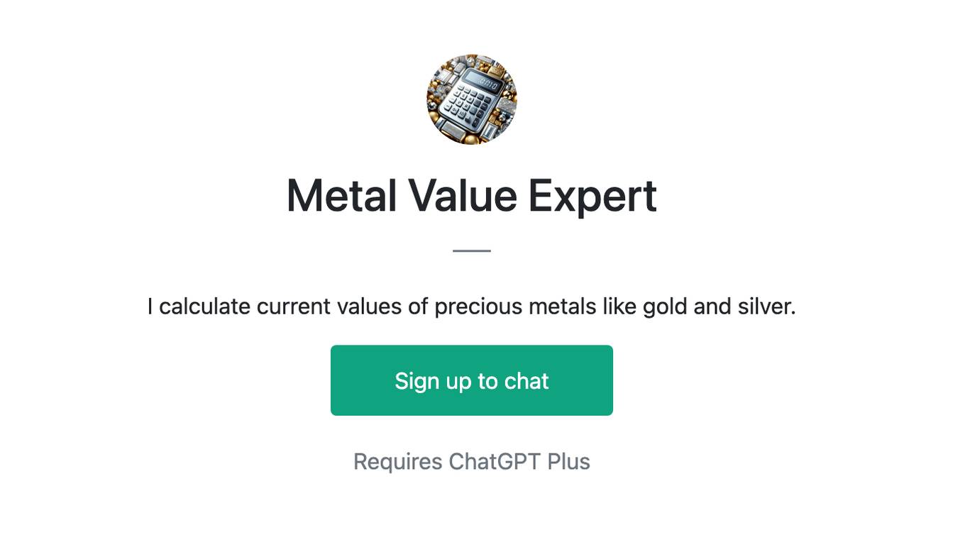 Metal Value Expert Screenshot