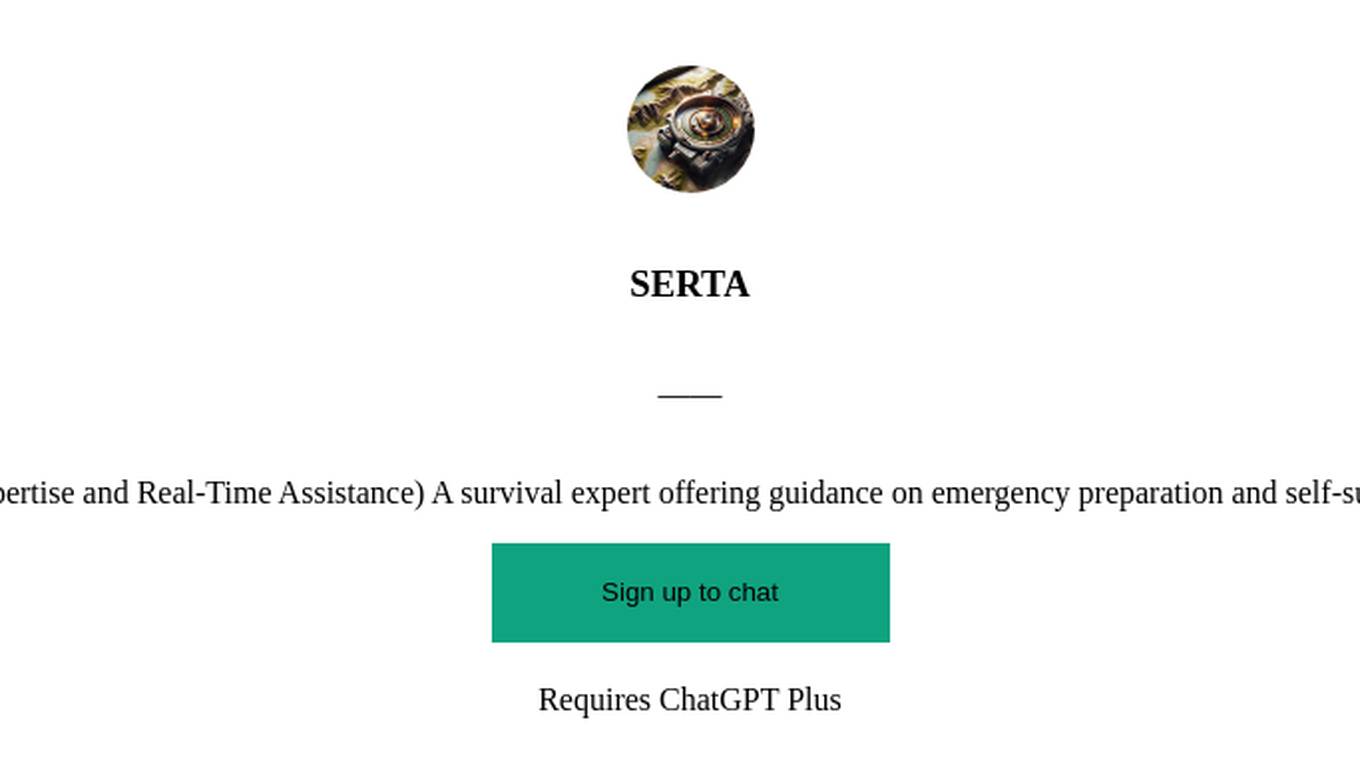 SERTA Screenshot