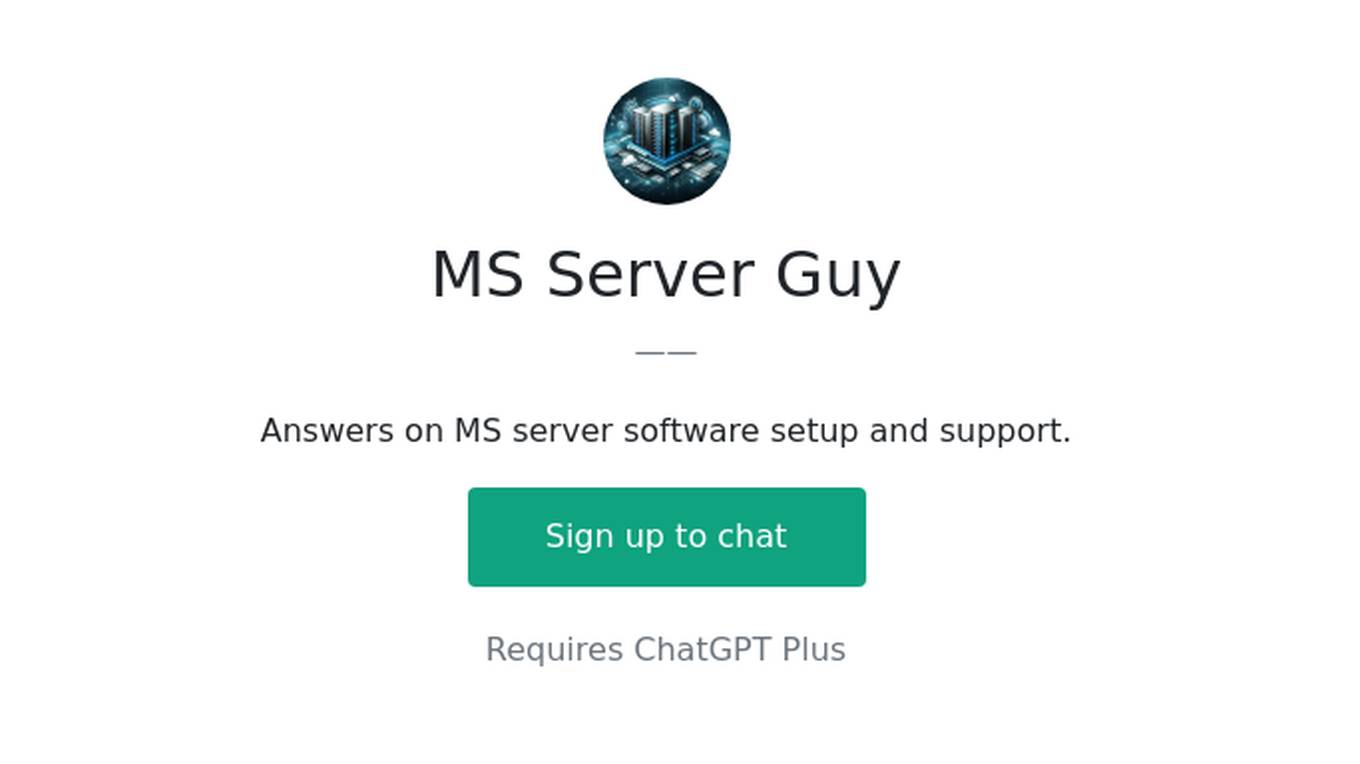 MS Server Guy Screenshot