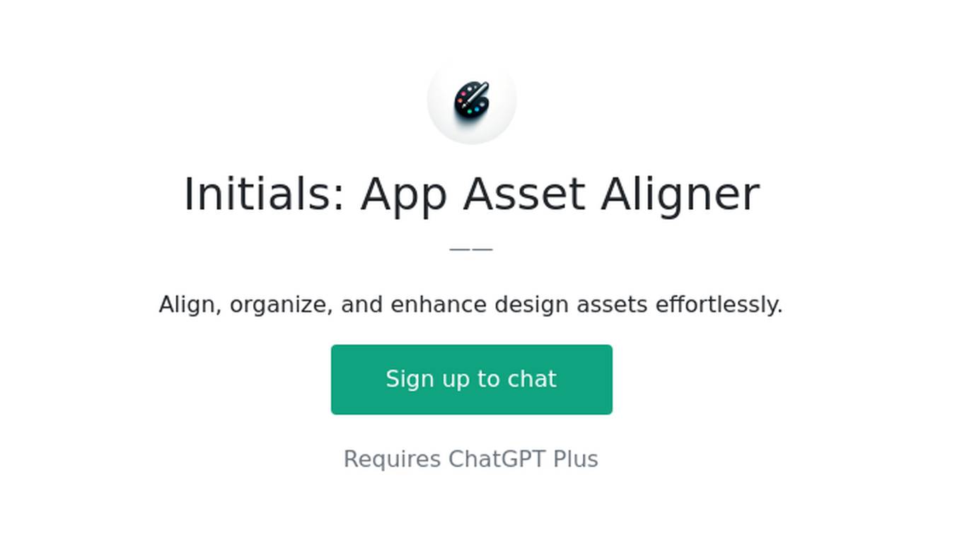 Initials: App Asset Aligner Screenshot