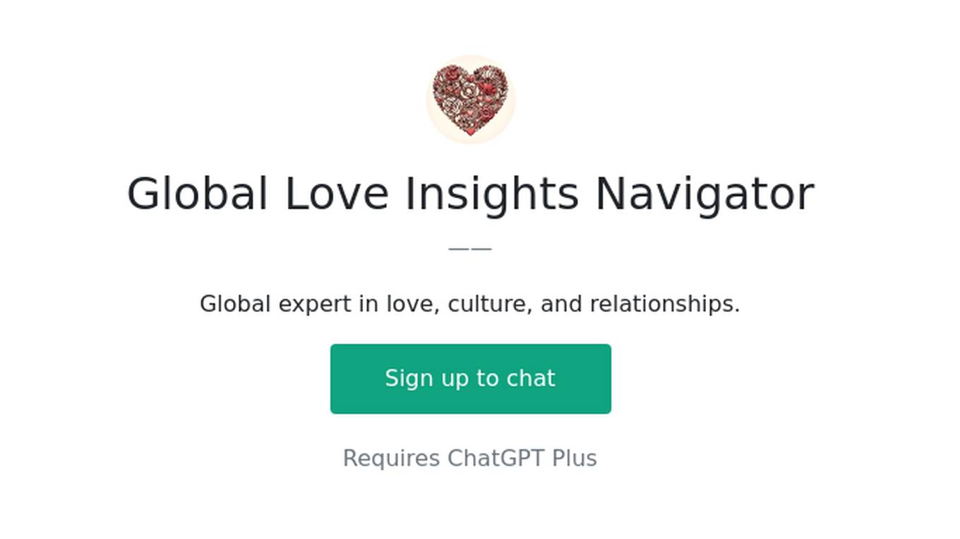 Global Love Insights Navigator Screenshot