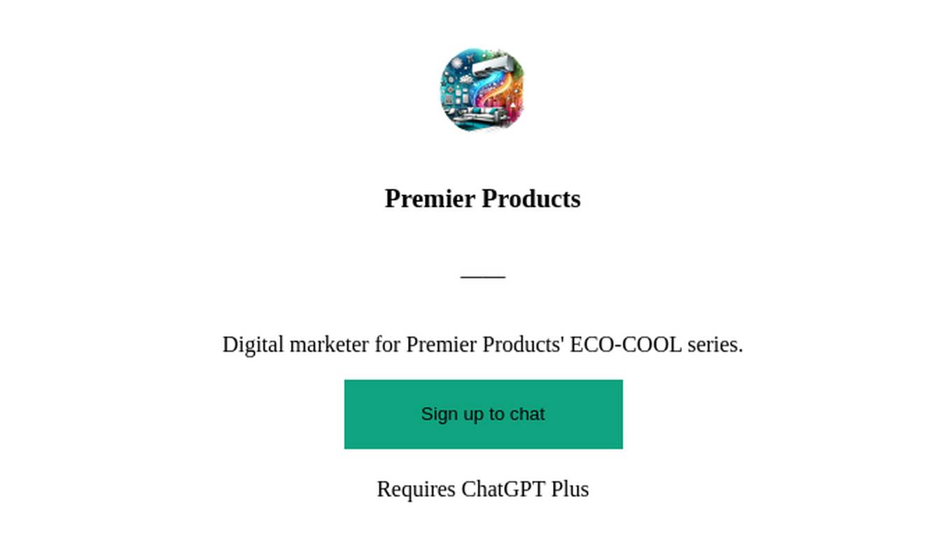 Premier Products Screenshot