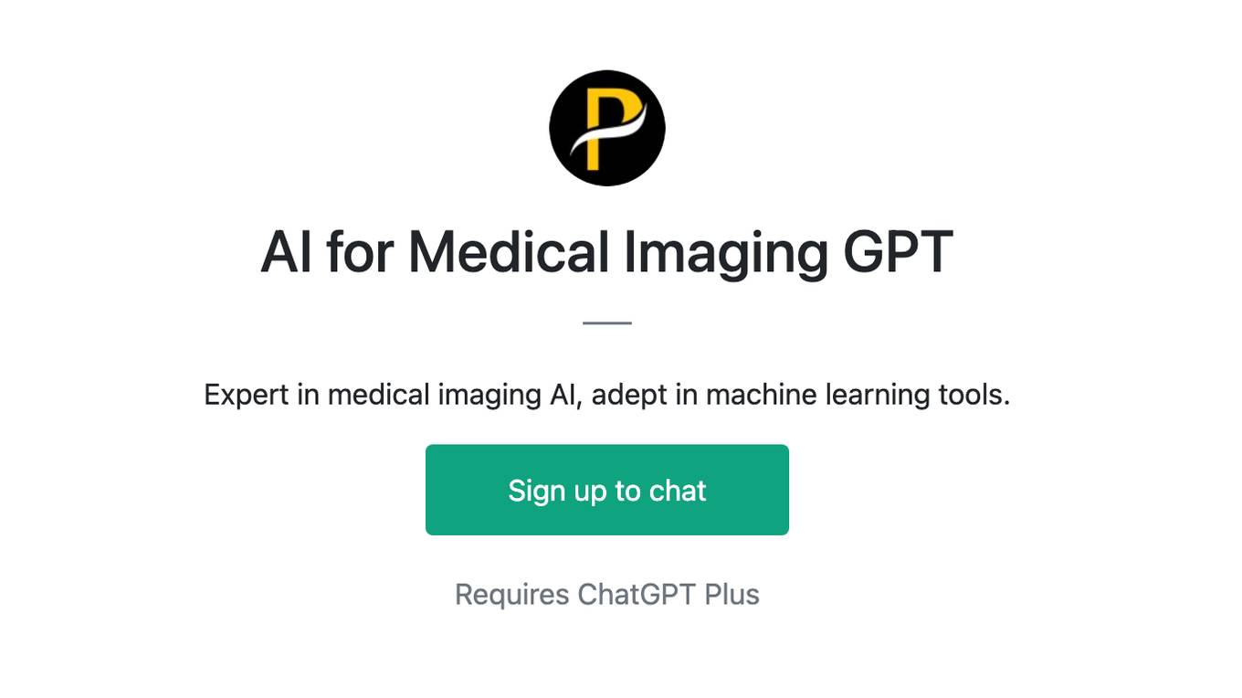 AI for Medical Imaging GPT Screenshot